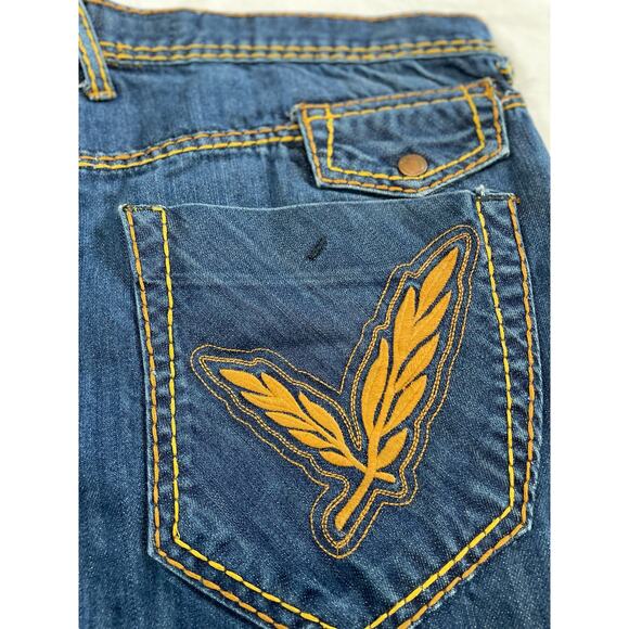 Akoo Dark Wash Jeans, Straight Leg,Embroidered Pockets,  Size 40/32 - Picture 7 of 8